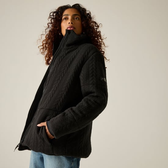 Regatta Womens/Ladies Amaryl Cable Knit Padded Jacket (Black) - Image 4