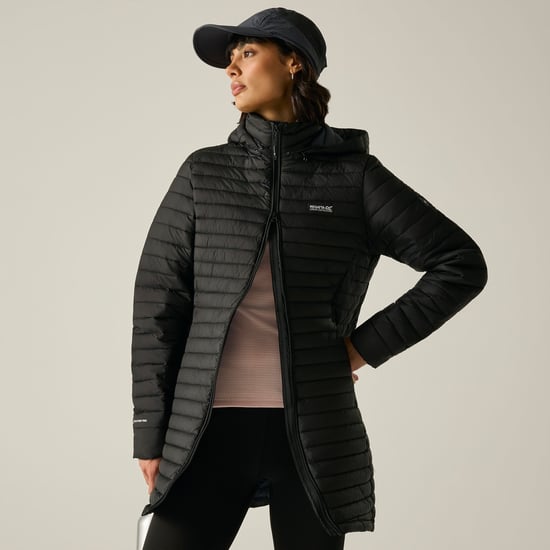 Regatta Womens/Ladies Selenar Quilted Long Jacket (Black) - Image 4