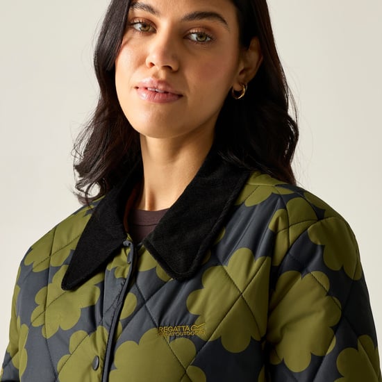 Regatta Womens/Ladies Sun Daisy Quilted Mid Length Jacket (Olive) - Image 6
