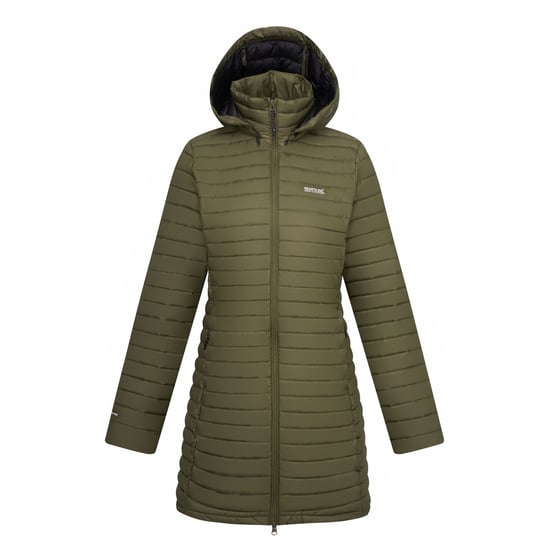 Regatta Womens/Ladies Selenar Quilted Long Jacket (Olive Night) - Image 1