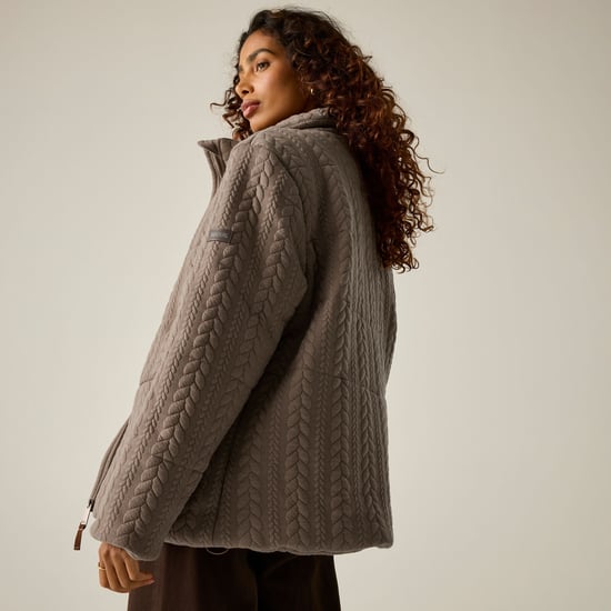 Regatta Womens/Ladies Amaryl Cable Knit Padded Jacket (Mocha) - Image 4