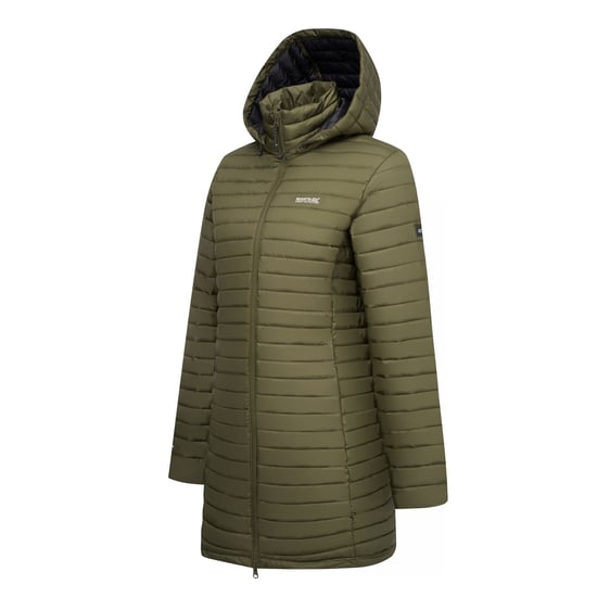 Regatta Womens/Ladies Selenar Quilted Long Jacket (Olive Night) - Image 5