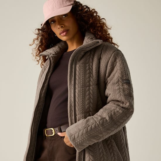 Regatta Womens/Ladies Amaryl Cable Knit Padded Jacket (Mocha) - Image 6