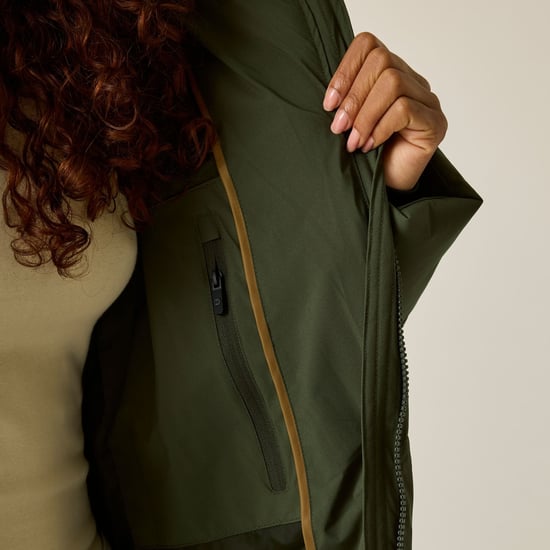 Regatta Womens/Ladies Eloria Long Length Padded Jacket (Dark Khaki) - Image 4