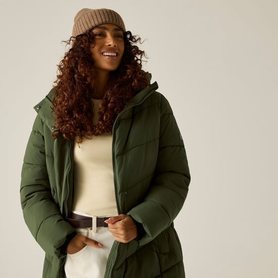 Regatta Womens/Ladies Eloria Long Length Padded Jacket (Dark Khaki) - Image 5