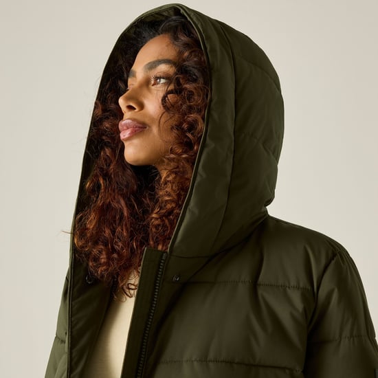 Regatta Womens/Ladies Nehiala Quilted Jacket (Dark Khaki) - Image 6
