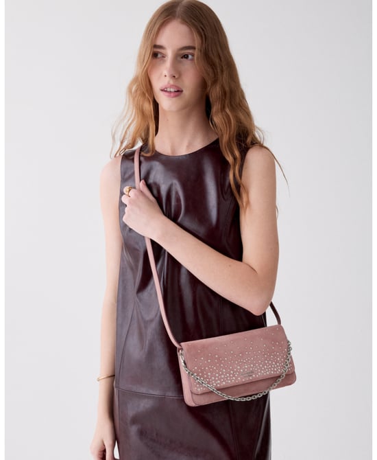 Ivy Studded Suede Crossbody Bag - Image 3