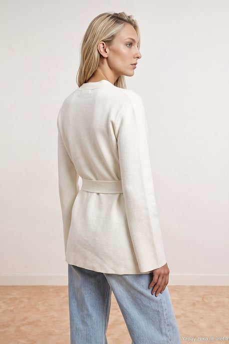 Women's Acrylic Wool Blend Cardigan - Image 3
