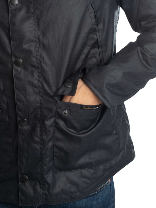 Barbour Reelin Wax Jas, Blauw - Image 4
