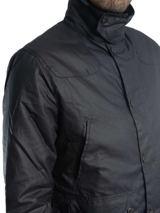 Barbour Reelin Wax Jas, Blauw - Image 5
