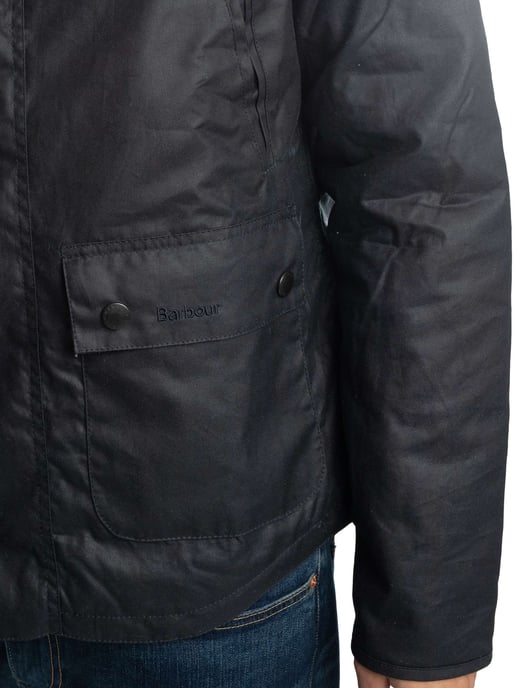 Barbour Reelin Wax Jas, Blauw - Image 6