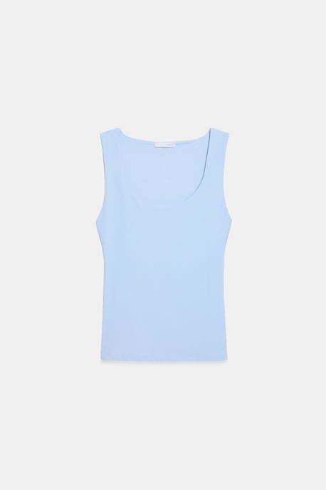 Mouwloze Blouse met Vierkante Halslijn in Slank Model - Image 5