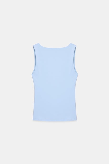 Mouwloze Blouse met Vierkante Halslijn in Slank Model - Image 6