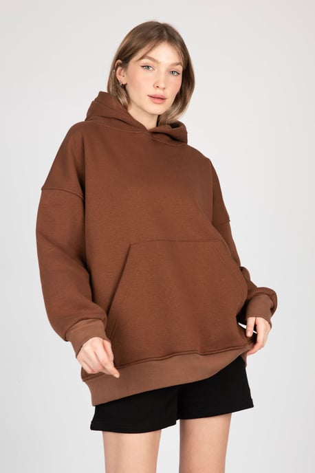 Överdimensionerad hoodie med kenguruficka - Image 2