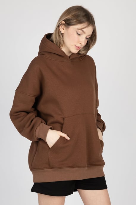 Överdimensionerad hoodie med kenguruficka - Image 3
