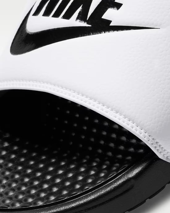 Nike Benassi JDI Sliders Sandals Mens White Black - Image 4