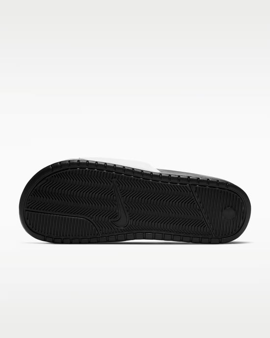Nike Benassi JDI Sliders Sandals Mens White Black - Image 5
