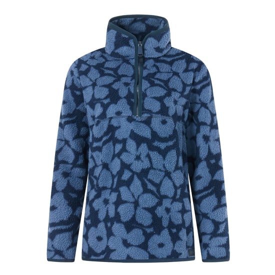 Regatta Frankie Shadow Flower Borg fleecejas met halve rits voor dames (Marine) - Image 2