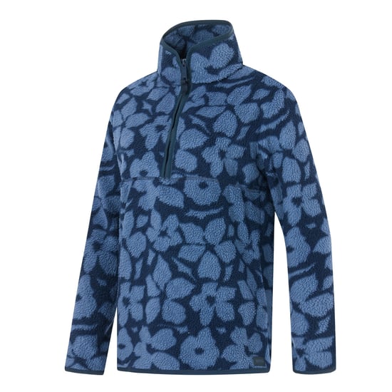 Regatta Frankie Shadow Flower Borg fleecejas met halve rits voor dames (Marine) - Image 4