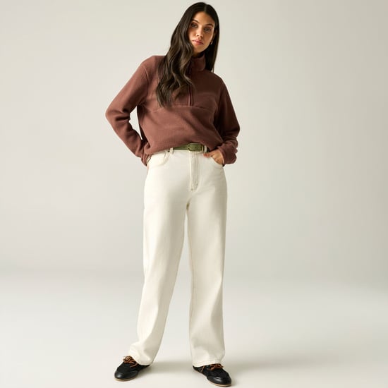 Regatta Womens/Ladies Frankie Borg Half Zip Fleece (Dark Cherry) - Image 5