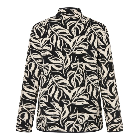 Regatta Womens/Ladies Frankie Leaf Print Full Zip Fleece Jacket (Black/White) - Image 3