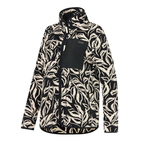Regatta Womens/Ladies Frankie Leaf Print Full Zip Fleece Jacket (Black/White) - Image 4