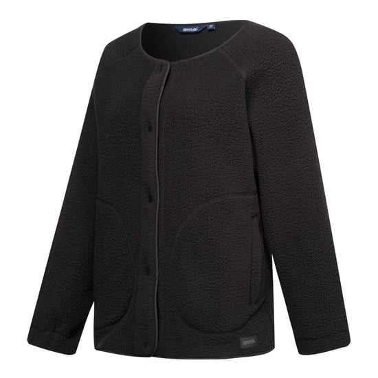 Regatta Womens/Ladies Lea Borg Snap-Front Fleece (Black) - Image 3