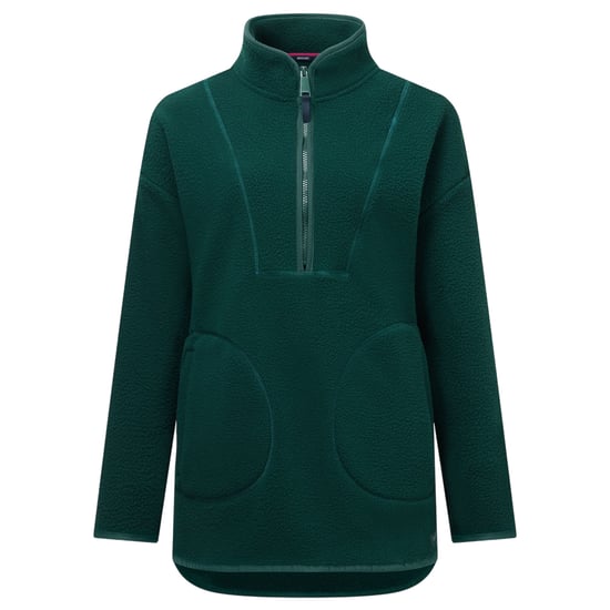 Regatta Womens/Ladies Frankie Borg Half Zip Longline Fleece Top (Deep Pine) - Image 2