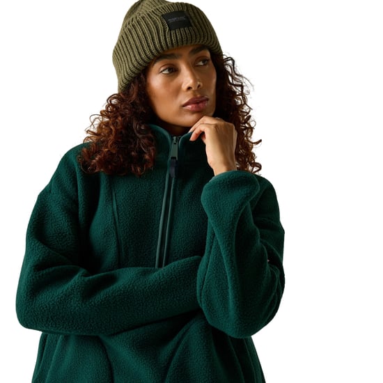 Regatta Womens/Ladies Frankie Borg Half Zip Longline Fleece Top (Deep Pine) - Image 5