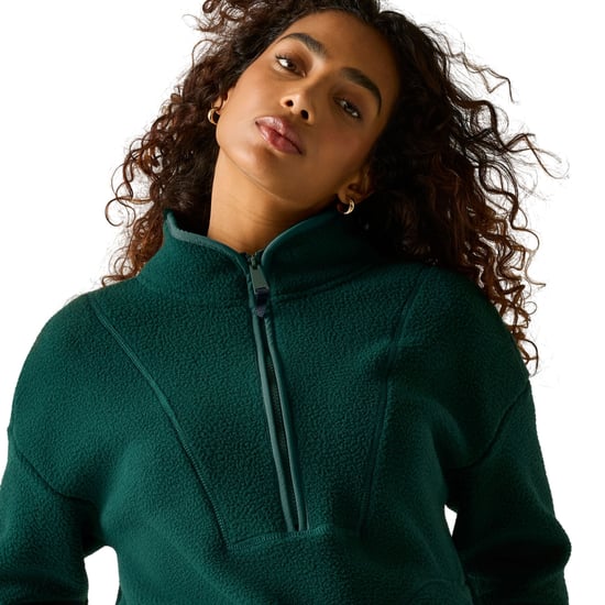 Regatta Womens/Ladies Frankie Borg Half Zip Longline Fleece Top (Deep Pine) - Image 6