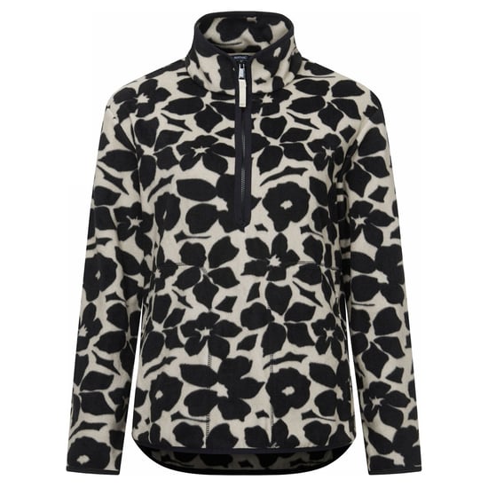 Regatta Frankie Shadow Flower fleece met halve rits voor dames (Zwart, Wit) - Image 2