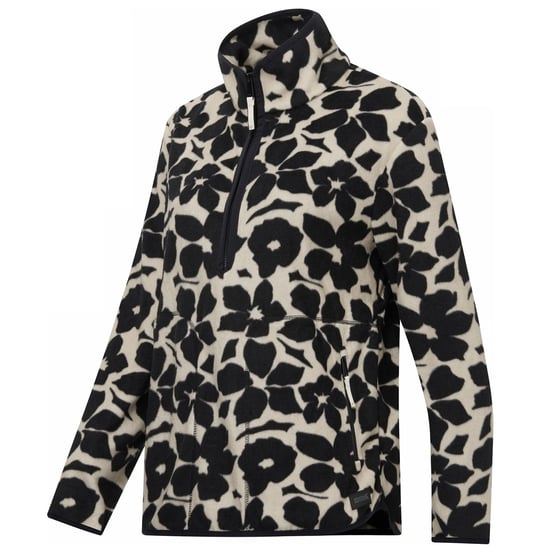 Regatta Frankie Shadow Flower fleece met halve rits voor dames (Zwart, Wit) - Image 4