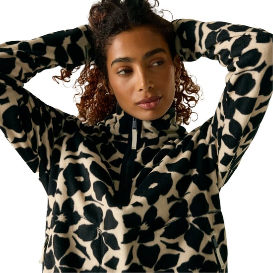 Regatta Frankie Shadow Flower fleece met halve rits voor dames (Zwart, Wit) - Image 6