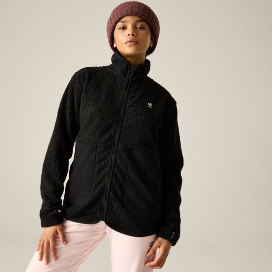 Dare 2B Zephyr Borg fleecejas voor dames (Zwart) - Image 1