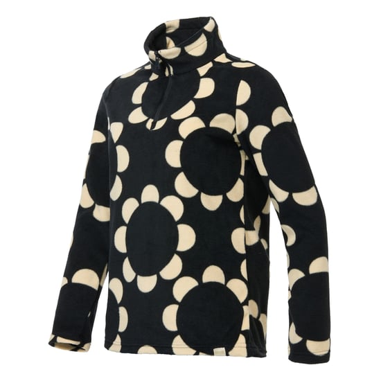 Regatta Dames-fleecejas met halve rits en Orla Kiely Daisy-hoepelprint (Zwart) - Image 4