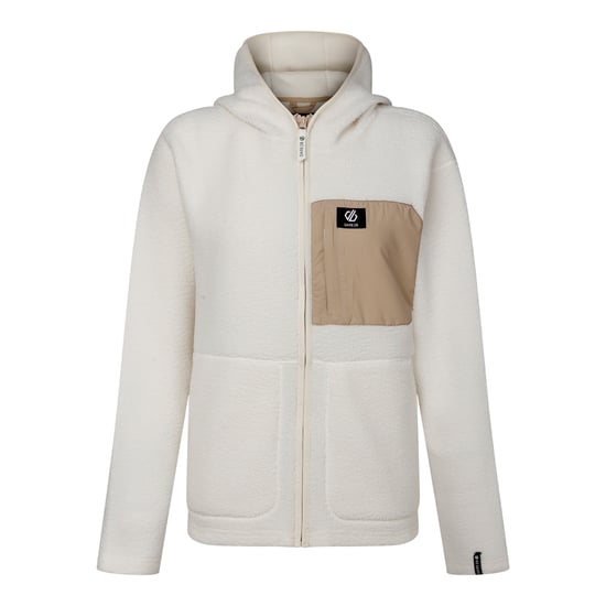 Dare 2B Womens/Ladies Firn Borg Hooded Fleece (Egret) - Image 1