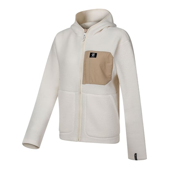 Dare 2B Womens/Ladies Firn Borg Hooded Fleece (Egret) - Image 3