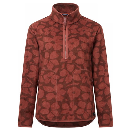 Regatta Frankie Shadow Flower fleece met halve rits voor dames (Donkere kers) - Image 1