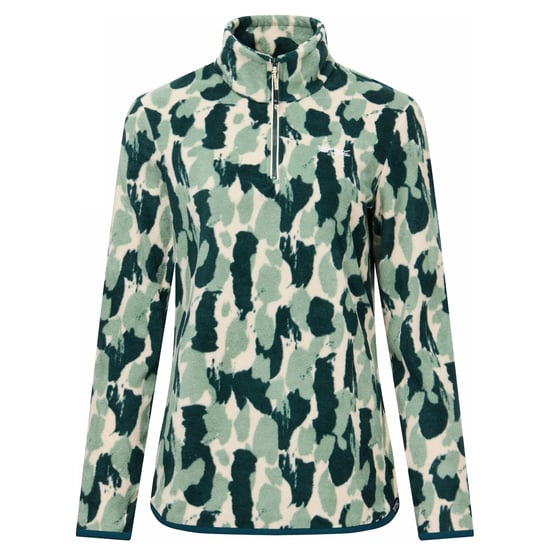 Regatta Womens/Ladies Margot Brush Stroke Quarter Zip Fleece Top (Deep Pine) - Image 2
