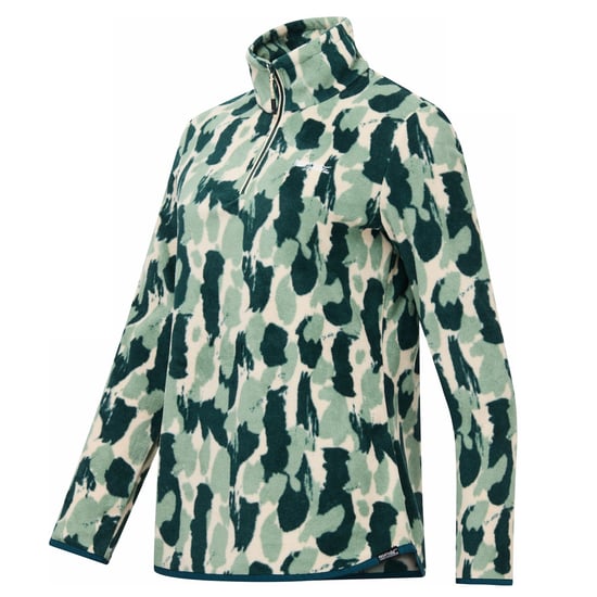 Regatta Womens/Ladies Margot Brush Stroke Quarter Zip Fleece Top (Deep Pine) - Image 4