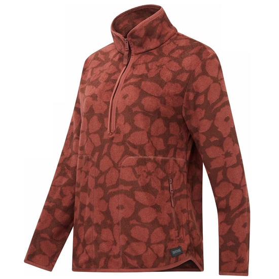 Regatta Frankie Shadow Flower fleece met halve rits voor dames (Donkere kers) - Image 6