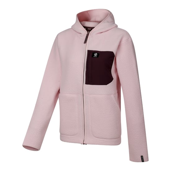 Dare 2B Womens/Ladies Firn Borg Hooded Fleece (Pink Haze) - Image 3