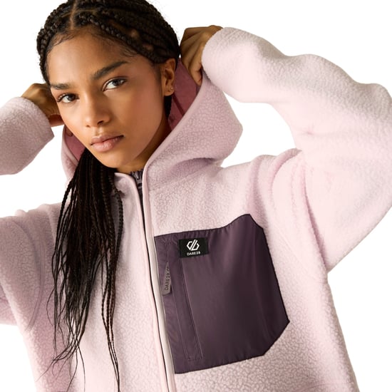 Dare 2B Womens/Ladies Firn Borg Hooded Fleece (Pink Haze) - Image 6
