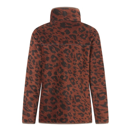 Regatta Womens/Ladies Frankie Leopard Print Borg Half Zip Fleece (Brown/Black) - Image 3