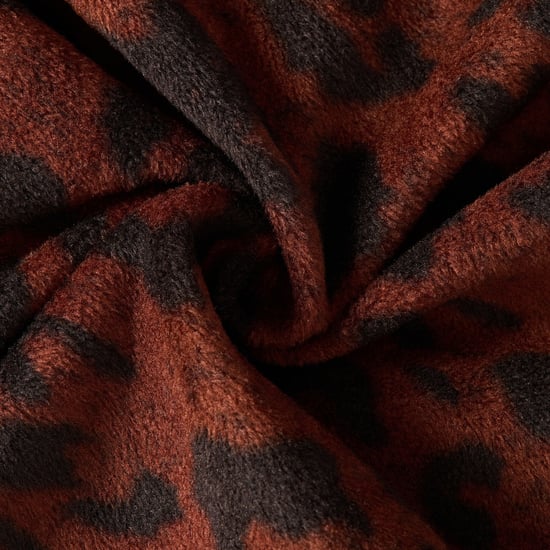 Regatta Womens/Ladies Frankie Leopard Print Borg Half Zip Fleece (Brown/Black) - Image 5