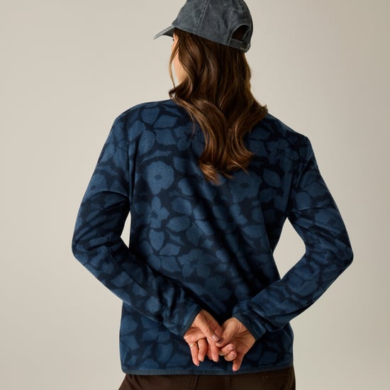 Regatta Dames Frankie Shadow Flower Volledige Rits Fleece Jas (Marineblauw) - Image 5