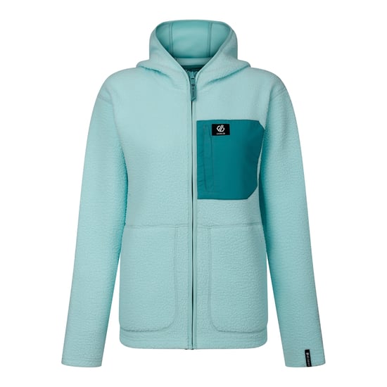 Dare 2B Womens/Ladies Firn Borg Hooded Fleece (Water Ballet) - Image 2