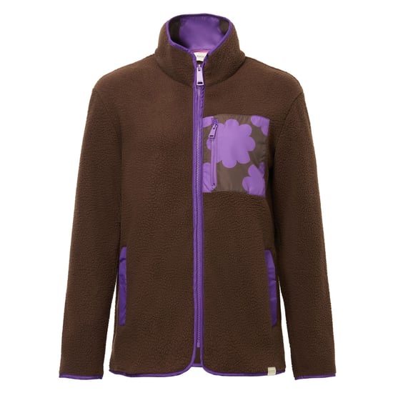 Regatta Womens/Ladies Orla Kiely Sun Daisy Borg Full Zip Fleece Jacket (Chocolate Brown) - Image 1