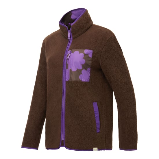 Regatta Womens/Ladies Orla Kiely Sun Daisy Borg Full Zip Fleece Jacket (Chocolate Brown) - Image 6