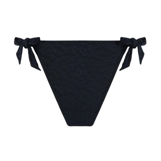 Chelsea Peers Dames/Dames Luipaardprint Bikinibroekje met Stropdas aan de Zijkant (Zwart) - Image 2